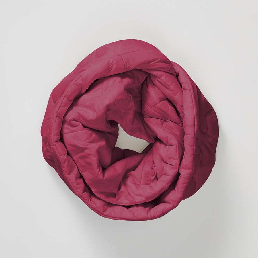 Weighted Infinity Scarf, 3 lb Sensory Shoulder Wrap for Everyday Comfort - color: Raspberry