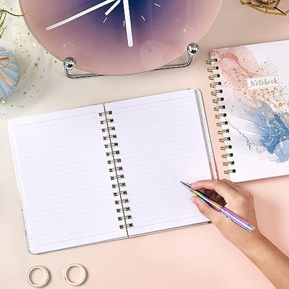 Ruled Notebook/Journal - Daily Planner with Premium Thick Paper, 6.2" X 8.4", Spiral Notebook/Journal, Banded with Waterproof Hardcover, Exquisite Inner Pocket for School, Office & Home - color: white-2