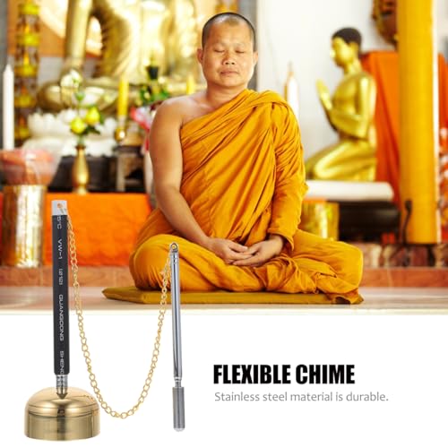 NOLITOY Flexible Chime Buddhist Supply Temple Instrument for Meditation Yoga and Rituals Portable Brass Handheld Bell with Crisp Sound Ideal for Spiritual Practice and Home Decor