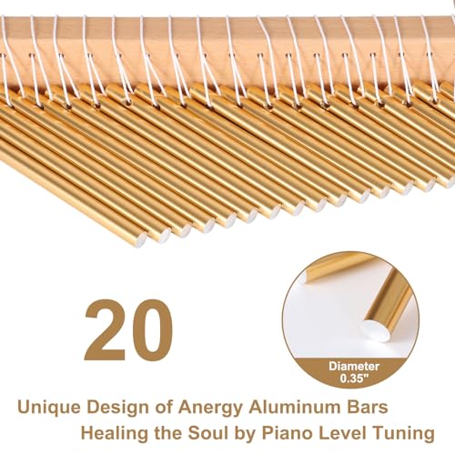 LIEKE 20 Tone Tabletop Wind Chime Hand Chime Sound Healing Instrument for Zen Yoga Meditation Mindfulness