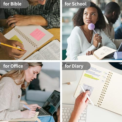 Oneirom Spiral Notebook-6.10" x 8.19" College Ruled Journal with Inner Pockets and 160 Pages,PU Leather Cover Business Journal, Twin-Wire Binding Notebook Perfect for Office & Home School Supplies : Office Products