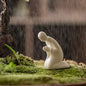 KJYHXX White Porcelain Zen Buddha Statues Creative Monk Figurine Ceramics Crafts Decorative Ornament Home Decoration Accessories(knelling)