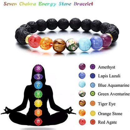 Healing Crystals Bracelet Handmade Natural Gemstones Beads Elastic Natural Stone Yoga Beads Bracelet Heart-Shaped, Modern Artisanal Beaded Unisex 7.6 inches Turquoise - color: Gold