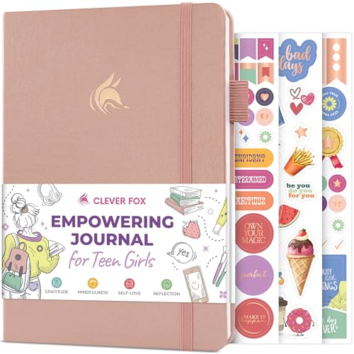Clever Fox Empowering Journal for Teen Girls – Guided Self-Love Diary with Prompts – Gratitude & Manifestation Notebook, Teenage Gifts (Rose Gold) - color: Rose Gold
