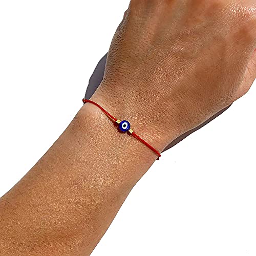 Evil Eye Bracelet Red String Kabbalah Protection Handmade Adjustable Bracelet For Women Men, ADULT Bracelets - color: Blue