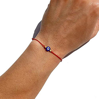 Evil Eye Bracelet Red String Kabbalah Protection Handmade Adjustable Bracelet For Women Men, ADULT Bracelets - color: Blue