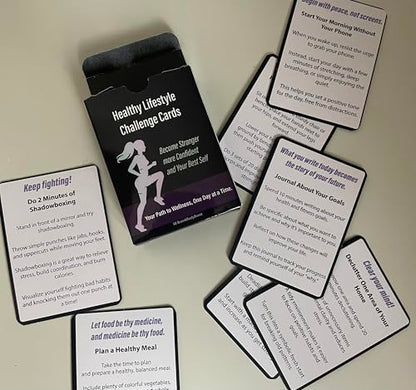 Affirmation Cards for Self-Love | New Year Glow-Up Challenge Cards | 50-Day Motivation & Self-Care Tasks for Women | 2026 Wellness Resolution Gift | Daily Fitness, Confidence & Mindset Boosters