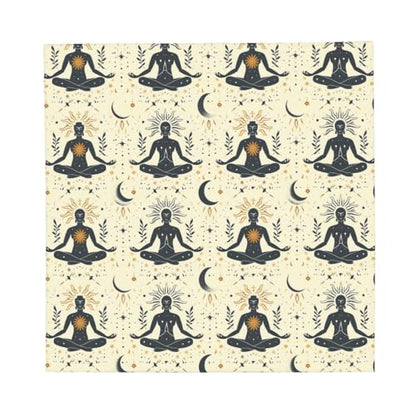 Yoga Meditation (12) Print Large Bandana For Men Women, 22 × 22 In Head Scarf,Cowboy Bandana Headwrap Neck Scarf