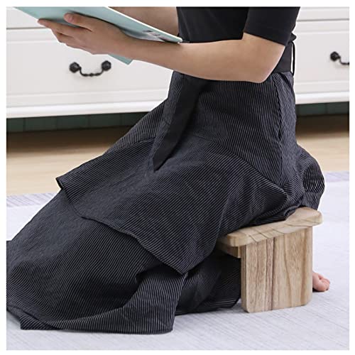 Meditation Bench Portable, Meditation Stool Kneeling with Foldable Legs Hinges Yoga Benches Ergonomic Bamboo Wooden Chair Folding Prayer Seat for Deeper Meditation(Color:Wood Color)