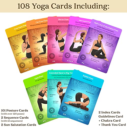 Yoga Cards and Stress Relief Cards Bundle – Yoga Sequencing Deck and Stress Relief Deck with Exercises on Mindfulness, Meditation, Anxiety Relief, and Relaxation