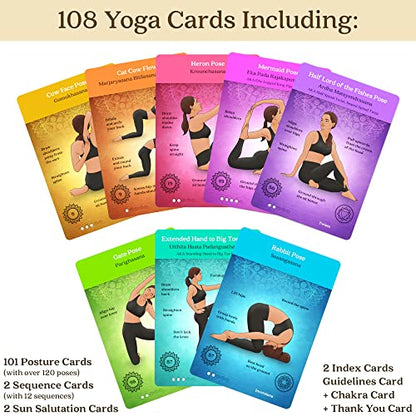 Yoga Cards and Stress Relief Cards Bundle – Yoga Sequencing Deck and Stress Relief Deck with Exercises on Mindfulness, Meditation, Anxiety Relief, and Relaxation