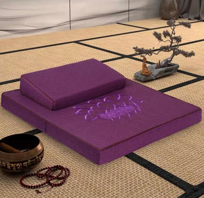 Meditation Mats,Futons, Household Folding, Thickened Fabrics, Coconut Palm, Kneeling Mats(Size:31x31inch,Color:Purple) - color: Purple, size: 31x31inch