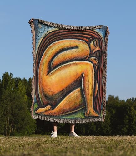 3dRose Moonlight Meditation Spiritual Women Woman Woven Blanket