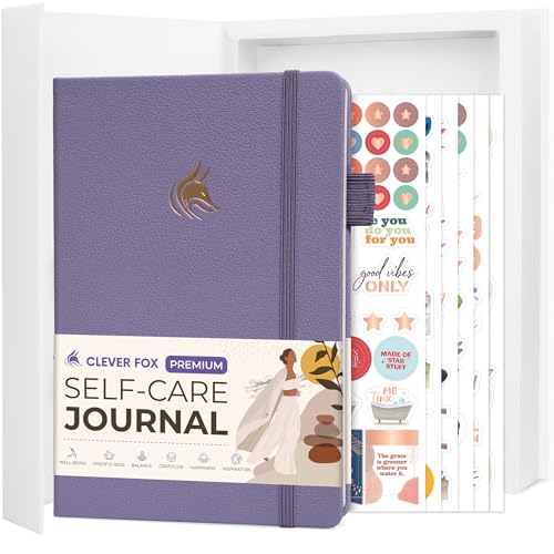 Clever Fox Self-Care Journal Premium – Daily Gratitude & Mental Health Notebook for Women – Reflection & Personal Development Journal (Lavender) - color: Lavender