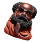Beaupretty Bodhidharma Purple Clay Figurine Tranquil Tea Table Ornament Unique Desktop Decor Home Desktop Sculpture for Tea Ceremony and Indoor Decoration