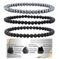 4mm 6mm 8mm Healing Crystal Bracelets for Women Men Natural Stone Beaded Stretch Bracelet Handmade Gemstone Reiki Spiritual Jewelry Gifts - color: Tourmaline+Lava+Hematite-Empath Protection, size: 4mm