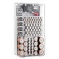 Battery Organizer Storage Box with Tester, Clear Lid Battery Organizer Storage Case, Holder Battery Carrying Case（Batteries are Not Included）