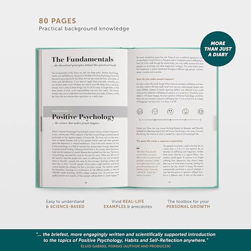 6-Minute Diary – 3-Million-User Gratitude Journal for Women & Men with Prompts – Guided Self Care Book Based on Positive Psychology – Daily Manifestation - color: Turquoise