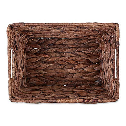 DII Hyacinth Collection Storage Baskets, Dark Brown, Medium Set, 2 Piece - color: Dark Brown, size: Medium Set, Single Size