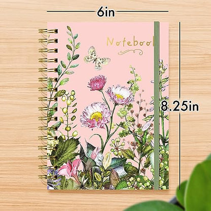 Designer Greetings, Designer Papers Flex Cover Journal with Elastic Band, Plant Life Design - 320 Pages (6” x 8.25”) - Back-to-School Supplies, Creative Writing, Personal Notes - style: Plant Life