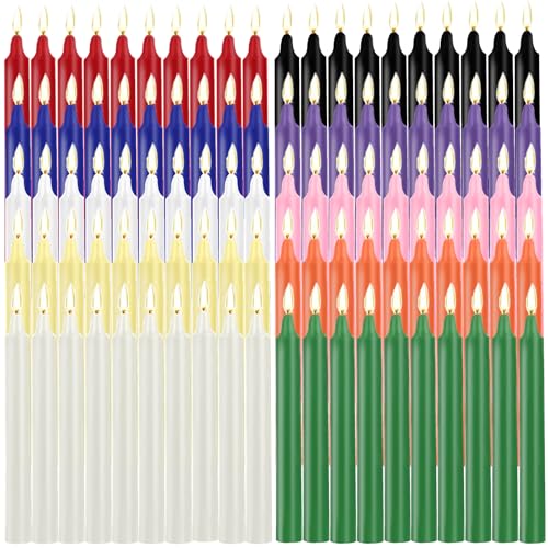 100 Pack Multicolor Spell Chime Candles – Premium Mini Unscented Taper Candles for Rituals, Prayer, Meditation, Altar, Spells – 4" Tall – Ideal for Witches & Spiritual Practices - color: 100 Pack Multicolor