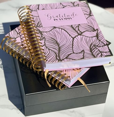Gratitude is Yummy® 90-Day Grattitude Journal – Manifestation Journal with Prompts, Law of Attraction Daily Guided Journal for Self Care, Mindset & Abundance (Luxury Hardcover Gift Set)