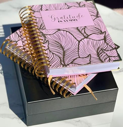 Gratitude is Yummy® 90-Day Grattitude Journal – Manifestation Journal with Prompts, Law of Attraction Daily Guided Journal for Self Care, Mindset & Abundance (Luxury Hardcover Gift Set)