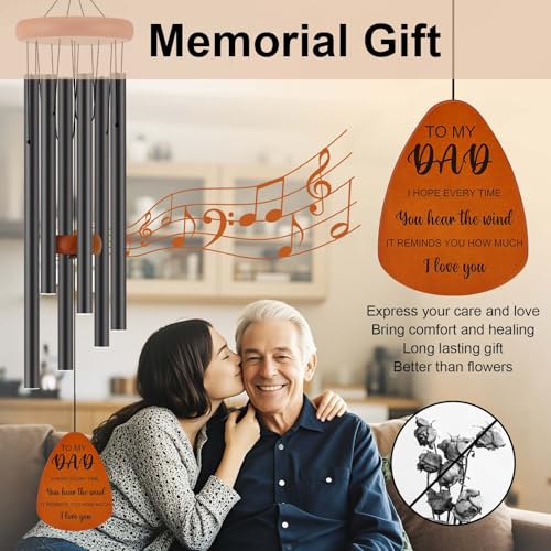Dad Birthday Gifts from Daughter Son, Dad Gifts for Birthday, Fathers Day, Thanksgiving, Christmas, 32 Inch Wind Chimes Gift for Home Decor - size: Dad
