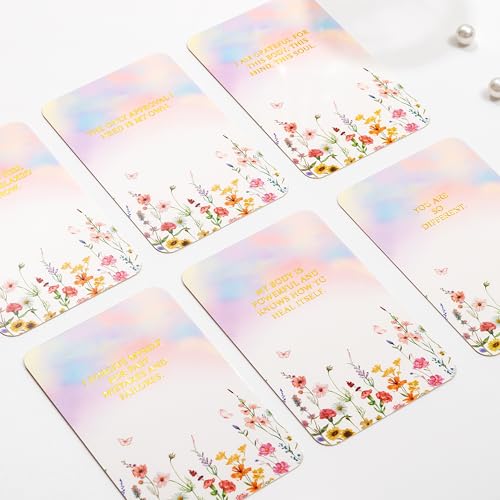 Crisky Positive Affirmation Cards for Women, 50 Pack Daily Affirmations, Encouragement Motivation Cards with Edgy Positive Quotes, Inspirational Gifts for Women, best friends, Girls