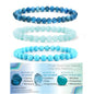 4mm 6mm 8mm Healing Crystal Bracelets for Women Men Natural Stone Beaded Stretch Bracelet Handmade Gemstone Reiki Spiritual Jewelry Gifts - color: Apatite+Aquamarine+Green Turquoise-Healing, size: 6mm