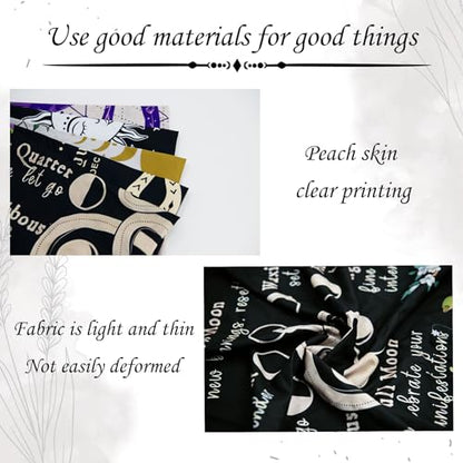 Knana Tarot Altar Cloth - Silk Mat for Reading with Tarot Card Bag (Moon Magic) - color: Moon Magic