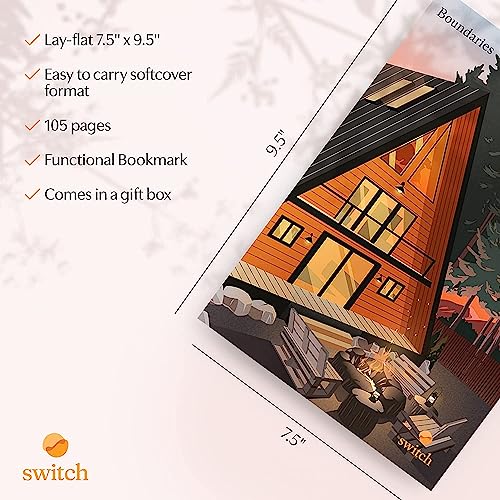 Switch Research Boundaries Journal - Psychologist Recommended Journal - Science Backed Self Care Journal - Charming Design for Women