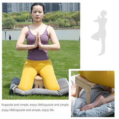 Kneeling Chair,Meditation Bench Kneeling Stool,Home Meditation Bench, Yoga Bench, Sports Sitting, etc., Bench with Cushion, Suitable for Women and Men for Home Meditation, Prayer, Yoga(Pink) - color: Pink