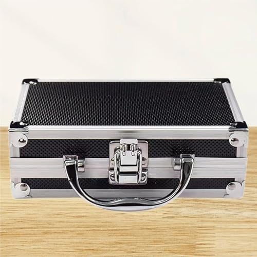 Aluminum Briefcase Aluminum Alloy Carrying Case, Metal Briefcase, Small Hard Container Tool Box Portable for Tools Traval Toys