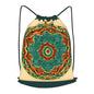 Mandala Drawstring Backpacks Polyester Bag For Yoga Meditation Fitness