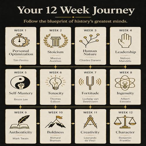 Self Mastery Journal for Men | 12-Week Guided System for Gratitude, Mindfulness & Habit Building with Structured Daily Prompts | Build Discipline & Mental Clarity | A5 Vegan Leather Hardcover | Gift-Ready