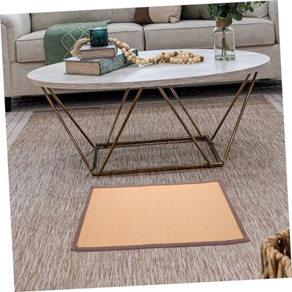 Woven Meditation Cushion Thick Floor Mat for Sitting Classic Carbonized Tatami Style Seat Pad for Bedroom Yoga Office Design with Smooth Surface