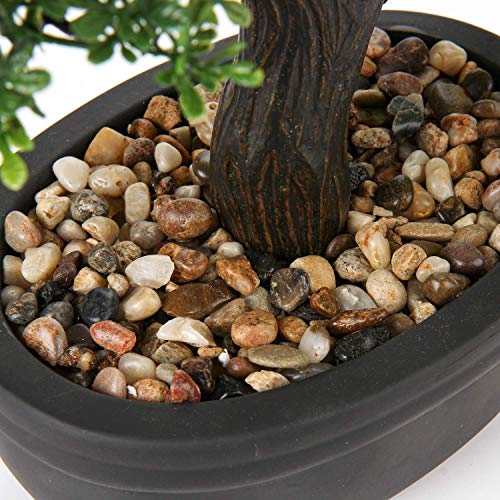 Artificial Bonsai Tree Juniper Faux Plants Indoor Small Fake Plants Decor with Ceramic Pots for Home Table Office Desk Bathroom Shelf Bedroom Living Room Farmhouse Decorations - style: 14" Ficus