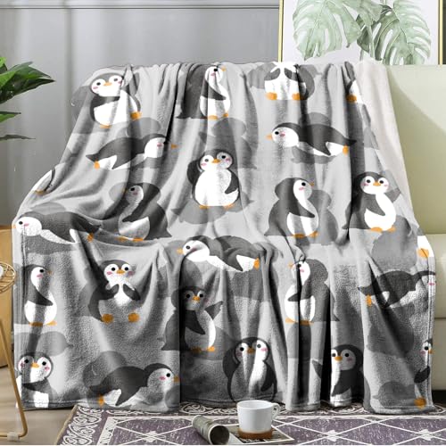 Ultra Soft Fleece Blanket- Lightweight & Warm Throw Blanket for Couch, Cozy Plush Sherpa Blanket for Adults Kids, Durable & Easy Care (Penguin, 60x80 in) - color: Penguin, size: 60x80 IN