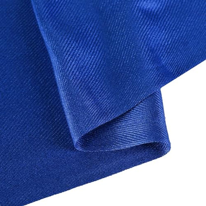 Solid Color Pashmina Silky Scarf Shawl Wrap Twill Woven Soft Large With Fringes - color: 10-royal Blue