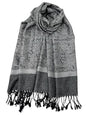 Pashmina Shawl Wrap for Women Soft Lightweight Multi-Purpose Scarf for Weddings, Parties & Casual Wear - color: Light Grey-pl1827