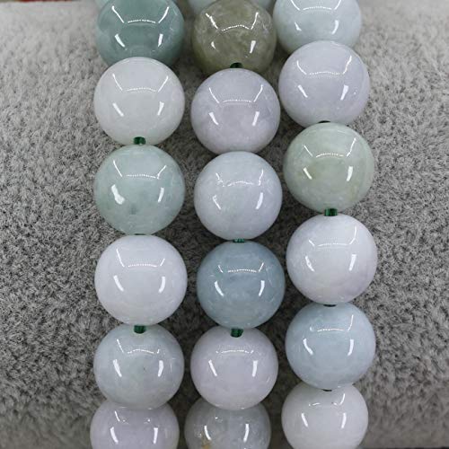 Amandastone Natural Gemstone 10mm Round Beads Stretch Bracelet 7 Inch - color: Green White Jasper