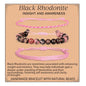 QOGIR Handmade Healing Bracelet,6mm Natural Gem Stone Bracelet rope bracelet - color: Black Rhodonite(Insight and Awareness), size: 8mm