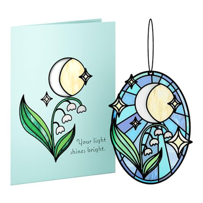 Lovepop Everyday Suncatcher Card for Her and Him - 3D Greeting Cards for Boys, Girls, Men, Women - Shine Bright Twilight Bloom - 5" x 7" Flower Card - Blank Notecard & Envelope Included - color: Shine Bright Twilight Bloom Suncatcher Card