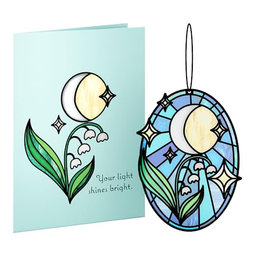 Lovepop Everyday Suncatcher Card for Her and Him - 3D Greeting Cards for Boys, Girls, Men, Women - Shine Bright Twilight Bloom - 5" x 7" Flower Card - Blank Notecard & Envelope Included - color: Shine Bright Twilight Bloom Suncatcher Card