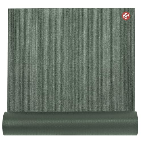 Manduka PRO Yoga Mat - 6mm | Lifetime Durability | Hygienic Construction | Premium Studio Quality | Teacher Approved - color: Black Sage, size: 68" x 26"