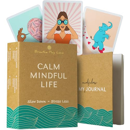 33 Mindfulness Cards & Mindfulness Tools | Best Mental Health Gifts for Women & Men | Mental Health Stocking Stuffers | Self Care for Anxiety and Stress Relief