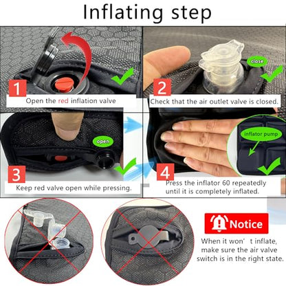 SondlorTravel Cushion Airplane Seat,Portable Air Cushion for Travel, Airplane Long Flights, Office, Car & Wheelchair