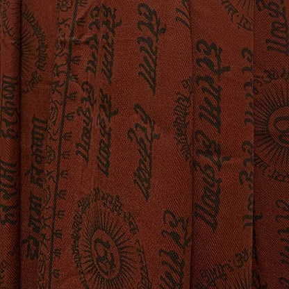 Yoga Om Hare Rama Hare Krishna Meditation Prayer Shawl Scarf Stole (Maroon)