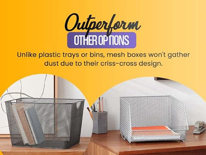 YBM HOME Kitchen Pantry Organizer Wire Baskets for Shelves, Cabinets, Pantry, Countertop, Mesh Open Storage Bin Metal Basket for Organizing Food Supplies, 6 Pack, 12.1x7.8x5.8 - size: 12.1 in x 7.8 in x 5.8 in